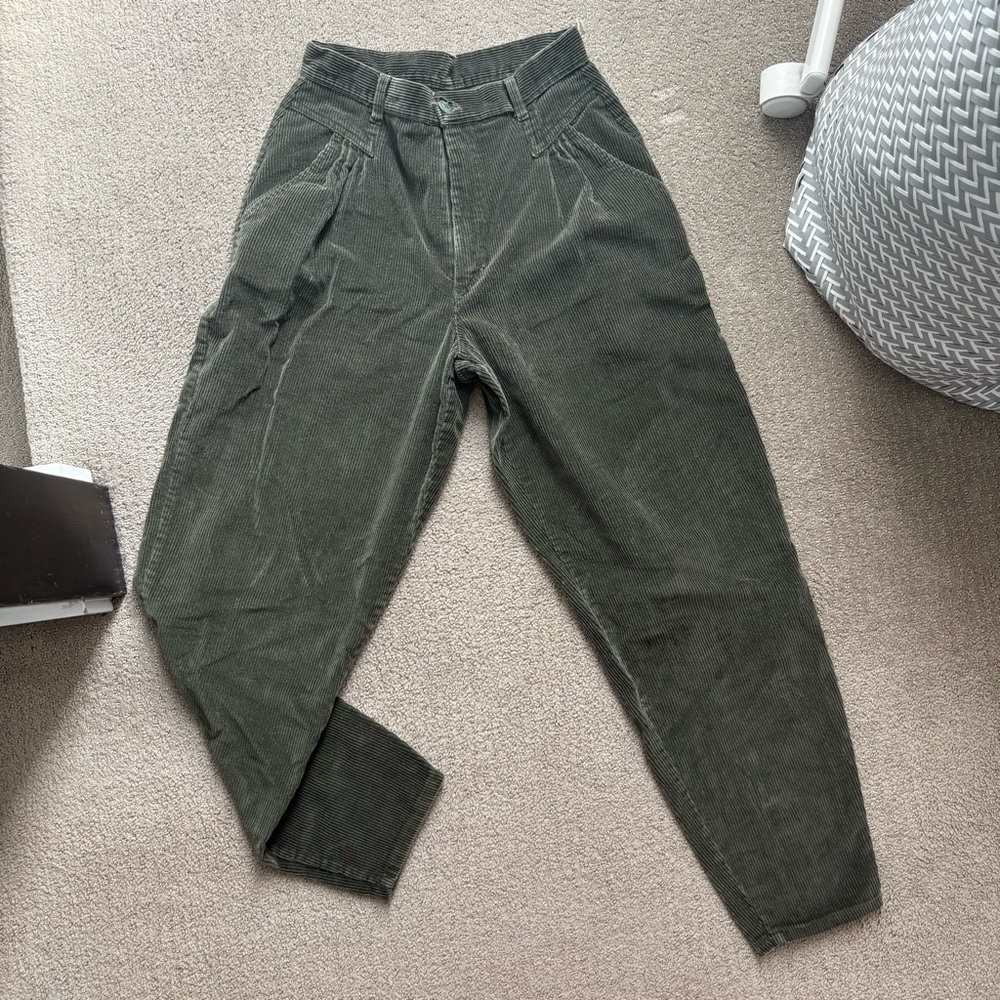 Cherokee Olive Green Corduroy Trouser Pants